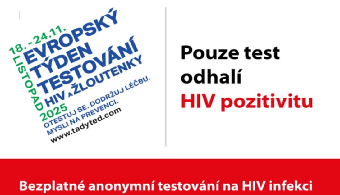 Anonymní a bezplatné testování: Evropský týden HIV a žloutenek startuje 18. listopadu 2025 v celé ČR