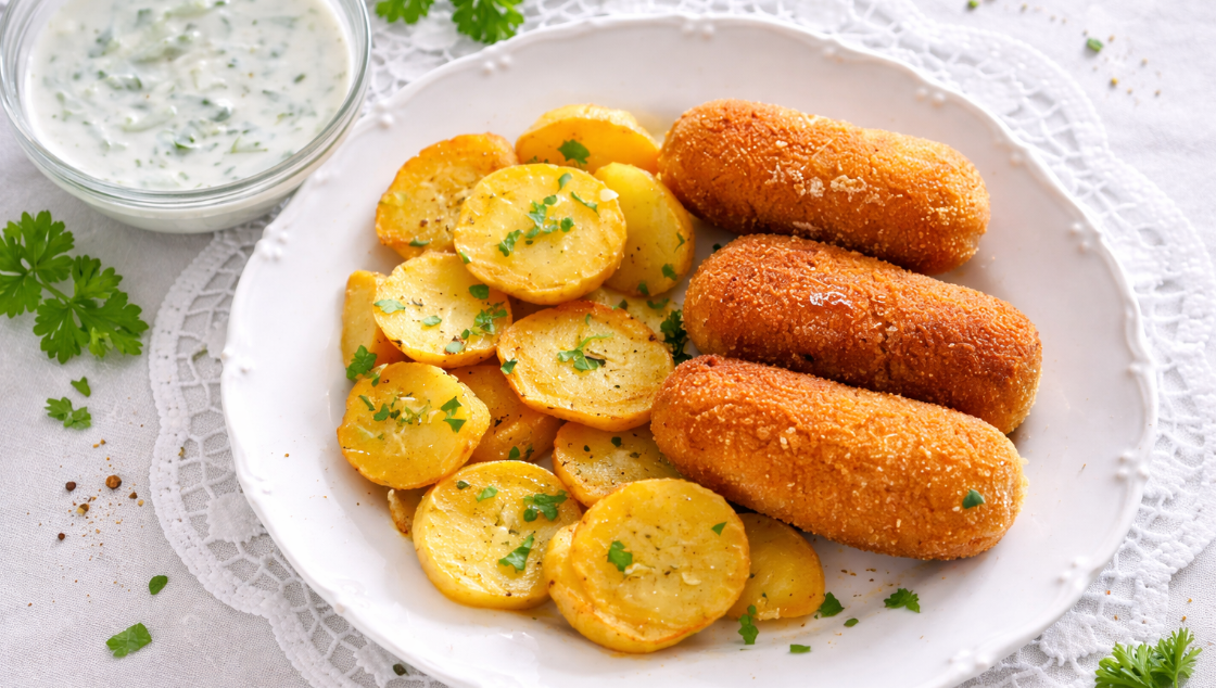 Domácí ementálové krokety s petrželkou