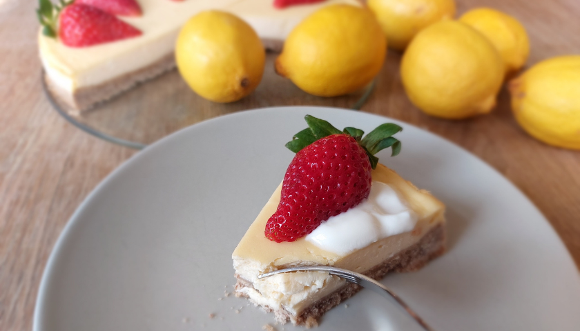 Fit citronový cheesecake