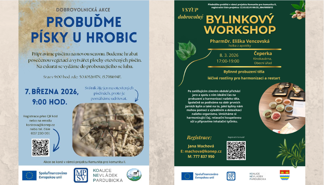 Komunita pro komunitu: Březnový víkend ve znamení přírody i bylinek
