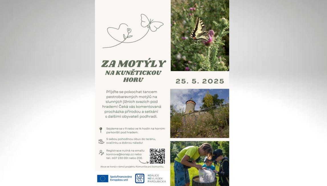 Komunita pro komunitu: Vydejte se za motýly na Kunětickou horu!