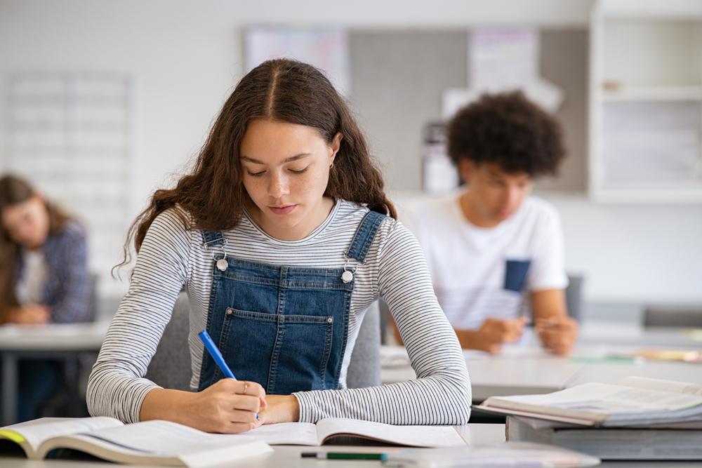Studentka ve škole