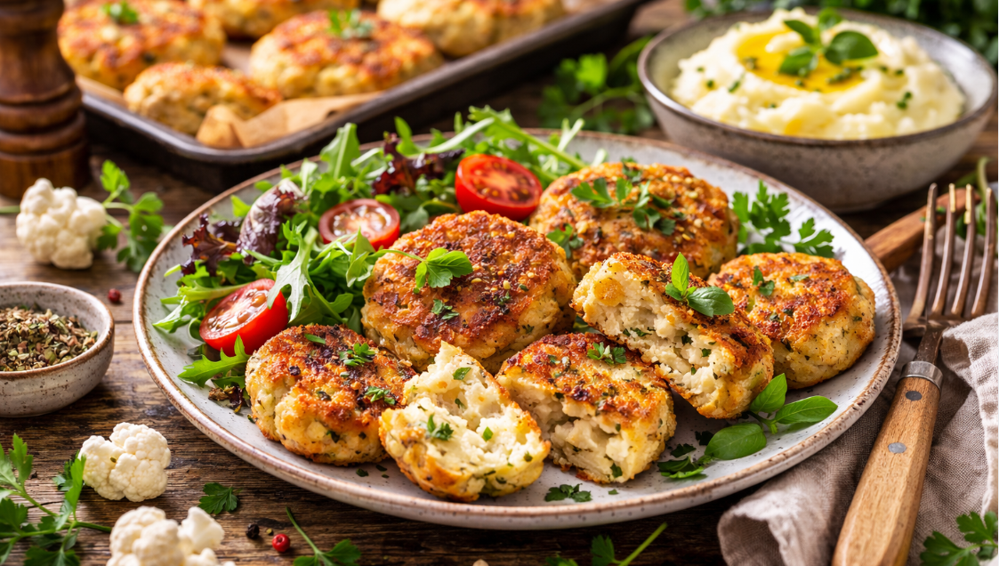 Květákové karbanátky - nesmažené