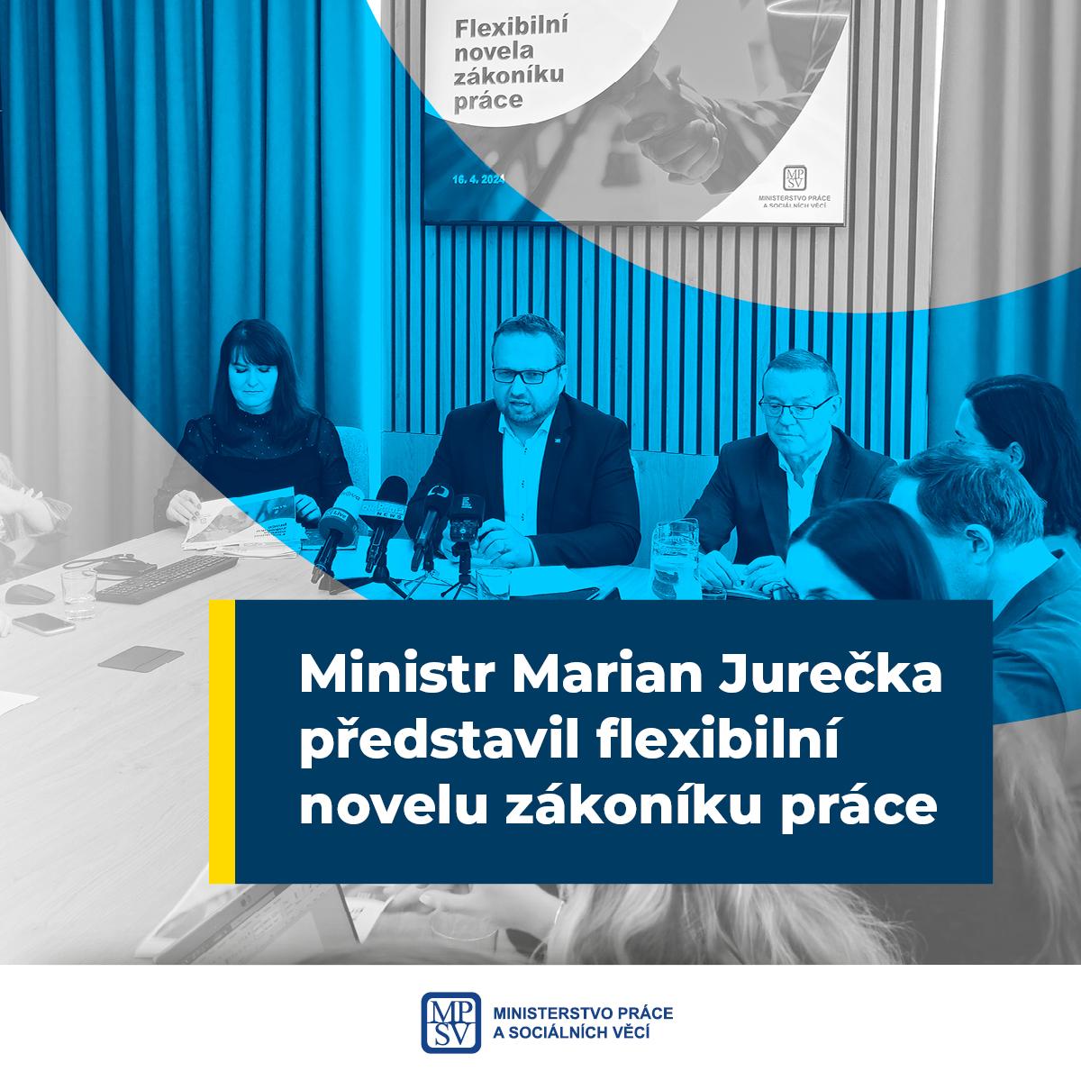 Ministr Jurečka představil flexibilní novelu zákoníku práce