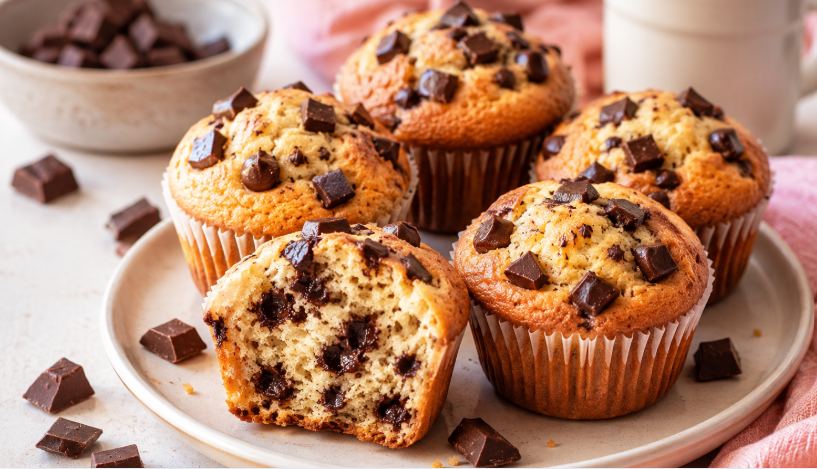 Muffiny s kousky čokolády