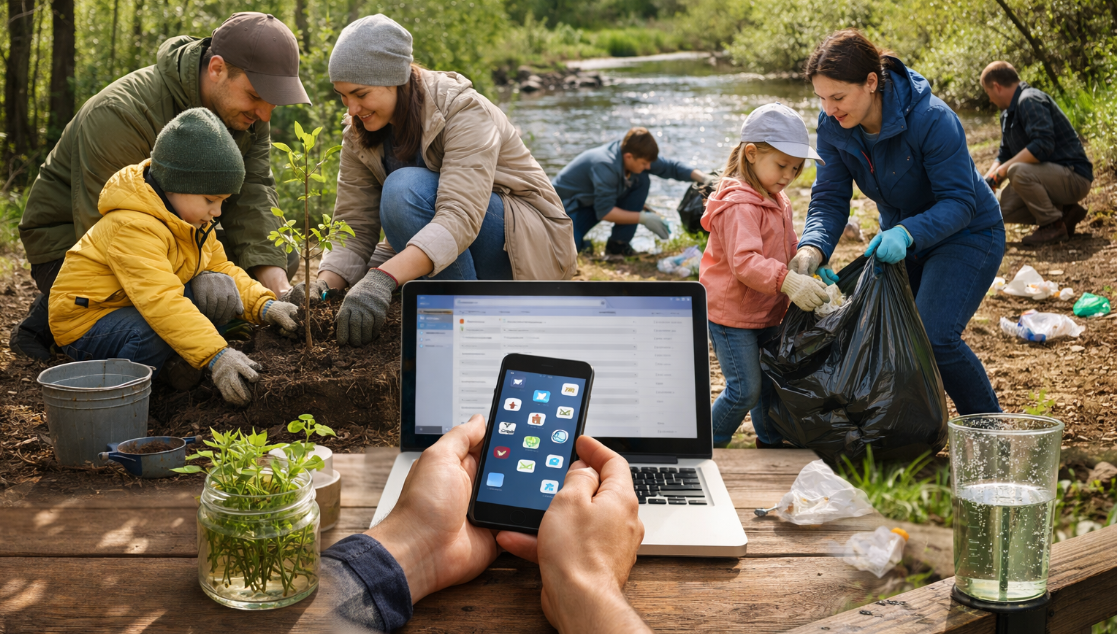 Od digitálního detoxu po sázení stromů aneb Březnový eko-maraton a jak se zapojit s rodinou
