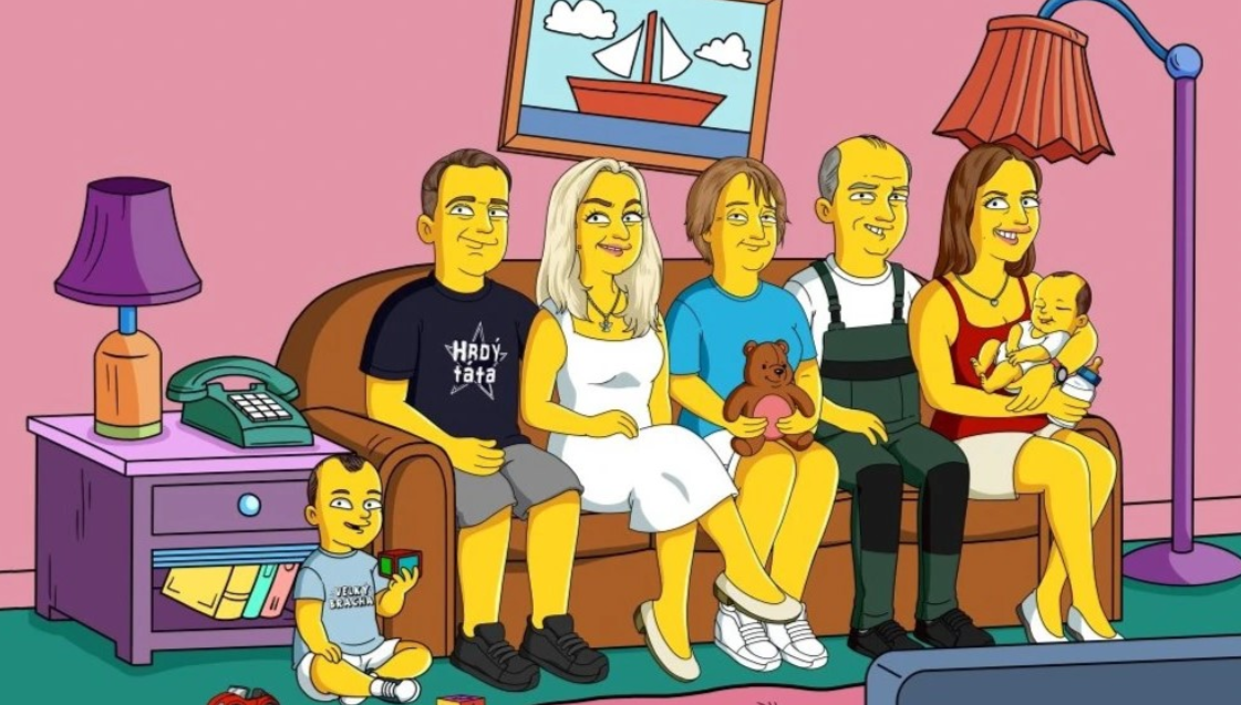 Portrét jako Simpsonovi. Jak vtipný styl dobývá domácnosti i firemní kanceláře