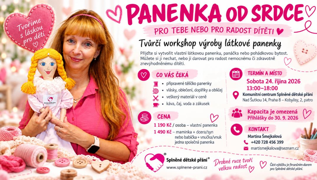 Workshop Panenka od srdce – pro Tebe nebo pro radost dítěti