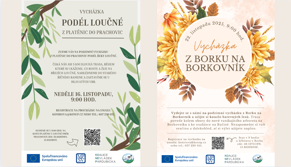 Projekt Komunita pro komunitu: Objevte  na vycházkách krásy podzimní přírody!
