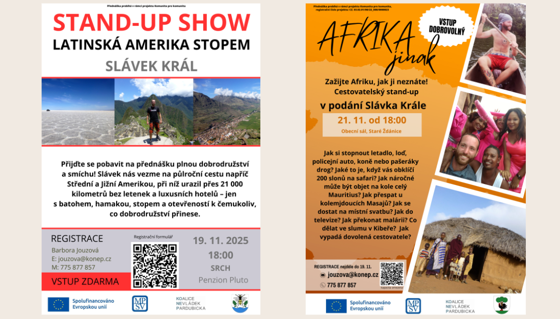 Projekt Komunita pro komunitu láká  na cestovatelské večery se Slávkem Králem