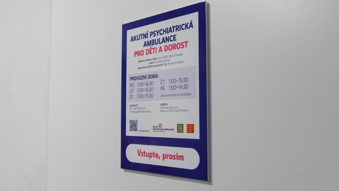 V Praze se otevřela první Akutní psychiatrická ambulance pro děti a dorost